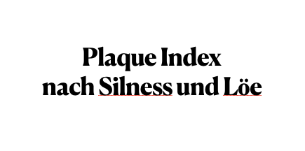 Plaque Index nach Silness und Löe